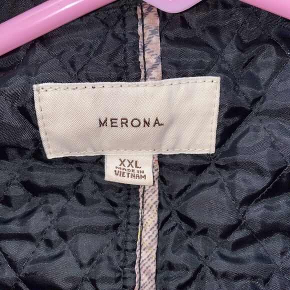 Women’s Jacket - Merona Black Quilted Jacket - Size XXL Full Zip - Picture 3 of 4